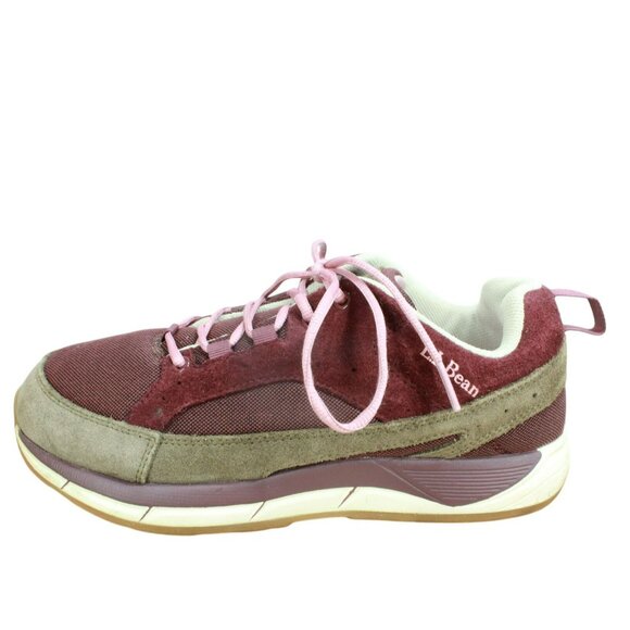LL Bean 9.5 Wide Suede Mesh Lace Up Comfort Fitness Walking Shoes Sneakers - Picture 1 of 9